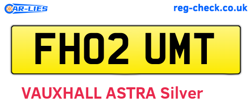 FH02UMT are the vehicle registration plates.