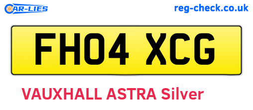 FH04XCG are the vehicle registration plates.