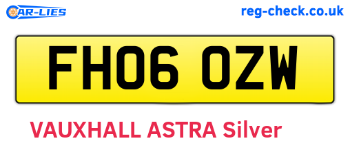 FH06OZW are the vehicle registration plates.