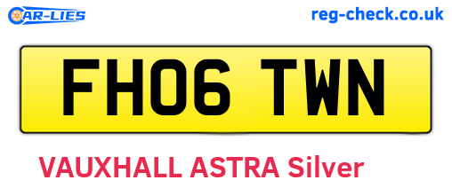 FH06TWN are the vehicle registration plates.
