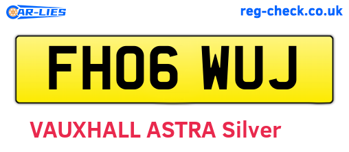 FH06WUJ are the vehicle registration plates.