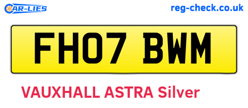 FH07BWM are the vehicle registration plates.