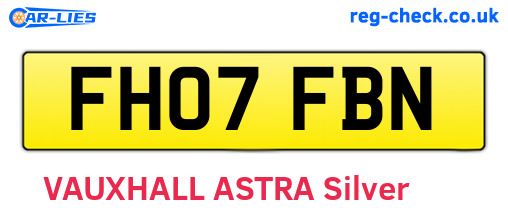 FH07FBN are the vehicle registration plates.