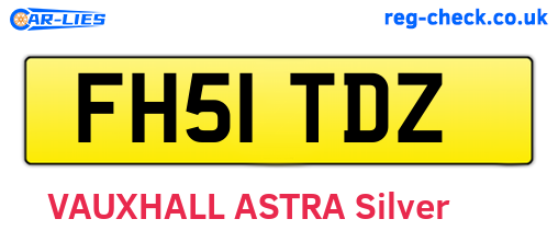 FH51TDZ are the vehicle registration plates.