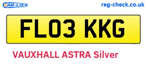 FL03KKG are the vehicle registration plates.