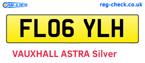 FL06YLH are the vehicle registration plates.