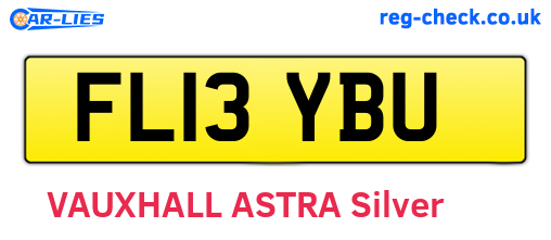 FL13YBU are the vehicle registration plates.
