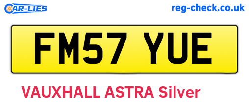 FM57YUE are the vehicle registration plates.