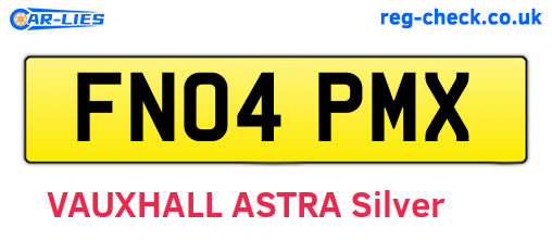FN04PMX are the vehicle registration plates.
