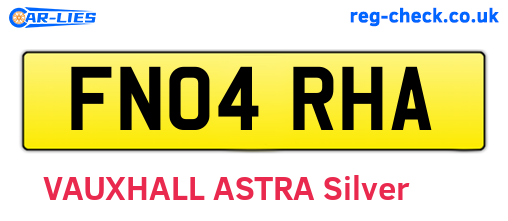 FN04RHA are the vehicle registration plates.