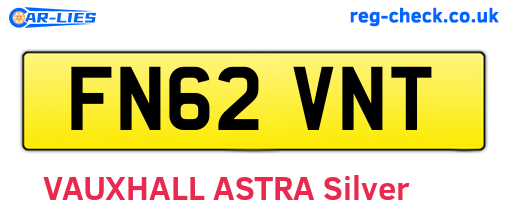 FN62VNT are the vehicle registration plates.