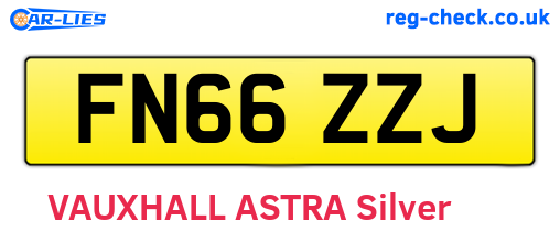 FN66ZZJ are the vehicle registration plates.
