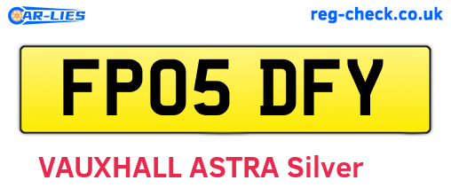 FP05DFY are the vehicle registration plates.