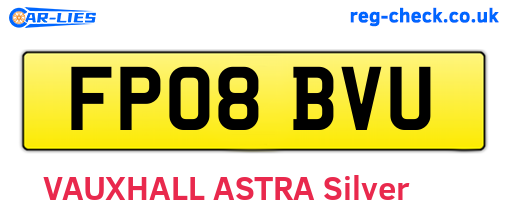 FP08BVU are the vehicle registration plates.