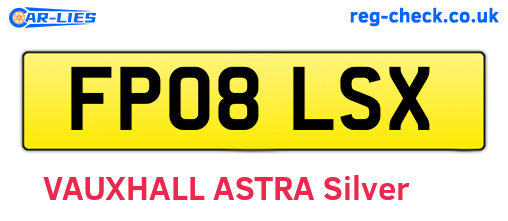 FP08LSX are the vehicle registration plates.