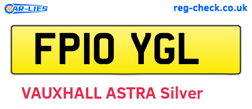 FP10YGL are the vehicle registration plates.