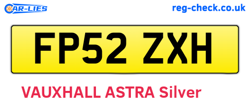 FP52ZXH are the vehicle registration plates.