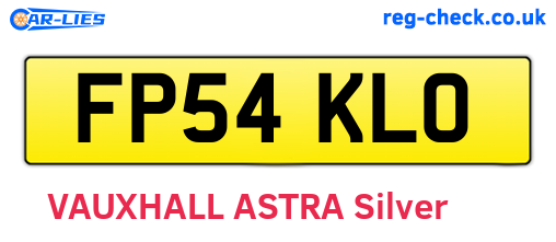FP54KLO are the vehicle registration plates.