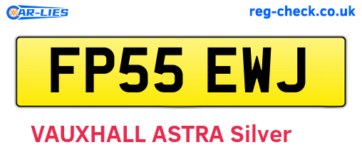 FP55EWJ are the vehicle registration plates.