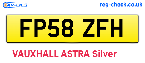 FP58ZFH are the vehicle registration plates.