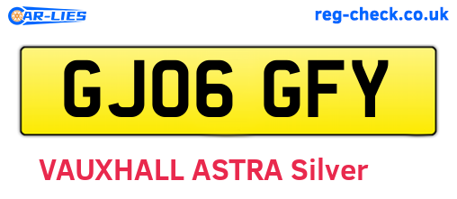GJ06GFY are the vehicle registration plates.