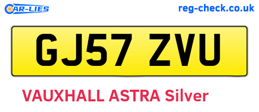 GJ57ZVU are the vehicle registration plates.