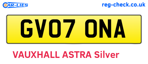 GV07ONA are the vehicle registration plates.