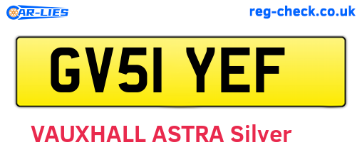 GV51YEF are the vehicle registration plates.