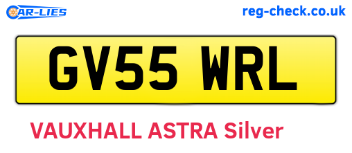 GV55WRL are the vehicle registration plates.