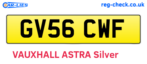 GV56CWF are the vehicle registration plates.