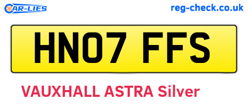 HN07FFS are the vehicle registration plates.