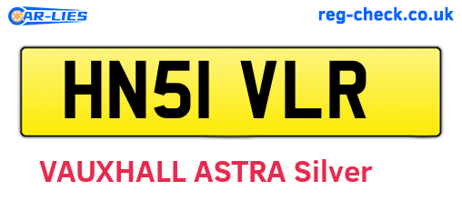 HN51VLR are the vehicle registration plates.