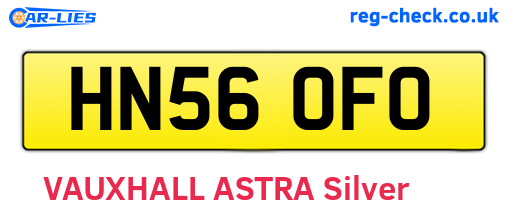 HN56OFO are the vehicle registration plates.