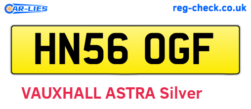 HN56OGF are the vehicle registration plates.