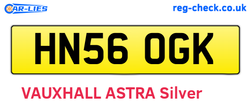 HN56OGK are the vehicle registration plates.