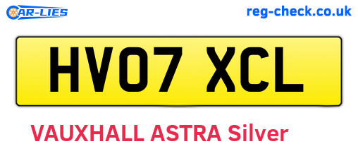 HV07XCL are the vehicle registration plates.