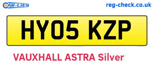 HY05KZP are the vehicle registration plates.
