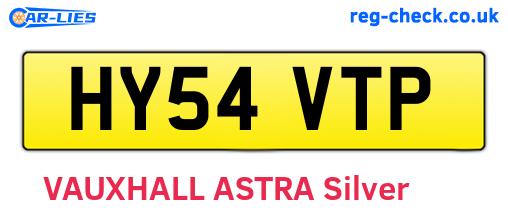 HY54VTP are the vehicle registration plates.