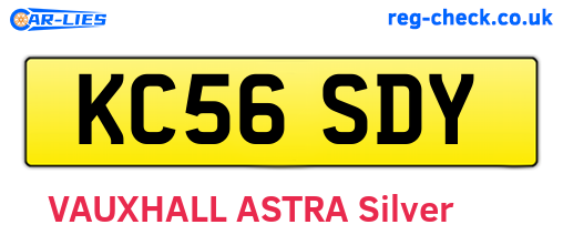 KC56SDY are the vehicle registration plates.