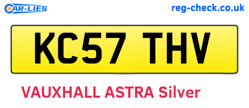 KC57THV are the vehicle registration plates.