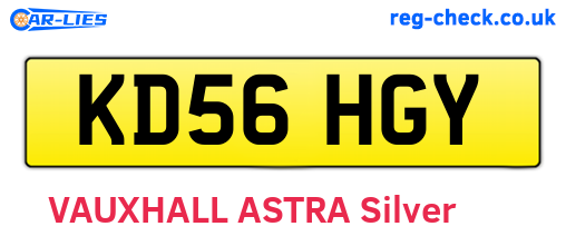 KD56HGY are the vehicle registration plates.