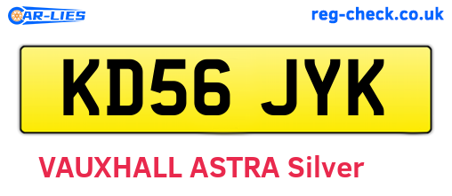 KD56JYK are the vehicle registration plates.
