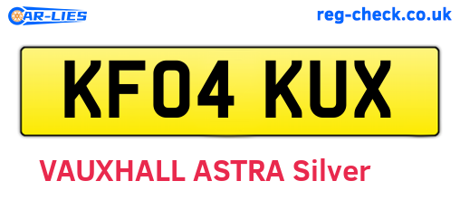 KF04KUX are the vehicle registration plates.