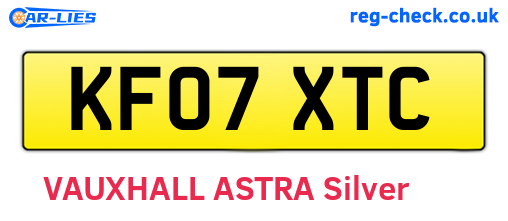 KF07XTC are the vehicle registration plates.