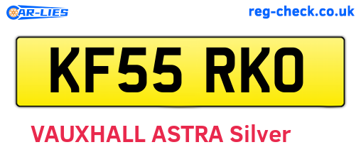 KF55RKO are the vehicle registration plates.