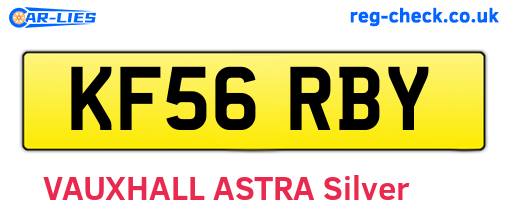 KF56RBY are the vehicle registration plates.