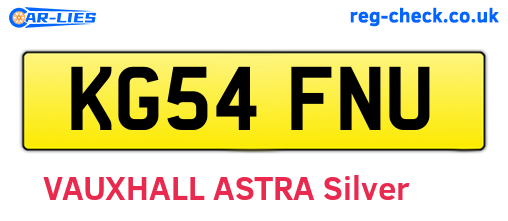 KG54FNU are the vehicle registration plates.