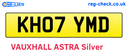 KH07YMD are the vehicle registration plates.