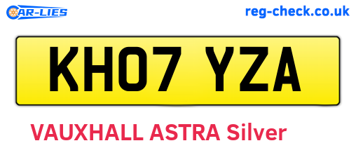 KH07YZA are the vehicle registration plates.