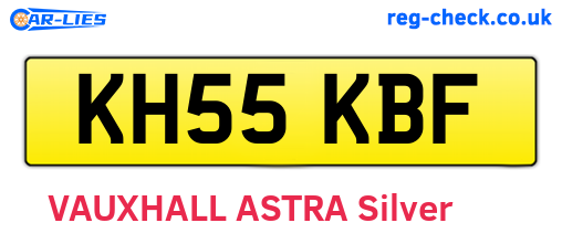 KH55KBF are the vehicle registration plates.